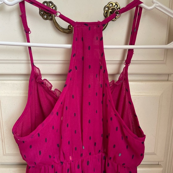 SO Fuchsia Sleeveless Dress with Dots - Picture 5 of 7